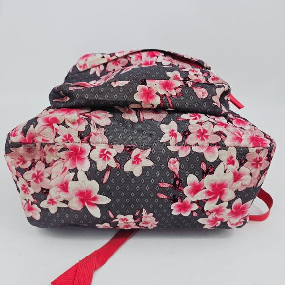 Jansport 25 Ltrs Diamond Plumeria Floral Pink and Gray School Backpack - Picture 5 of 16